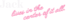 Neon light styled pink lettering